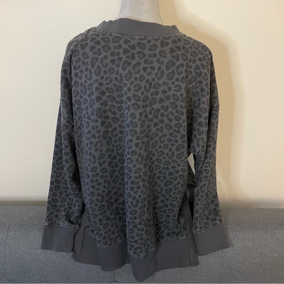 Avia Grey Leopard Print Sweatshirt - Picture 3 of 8